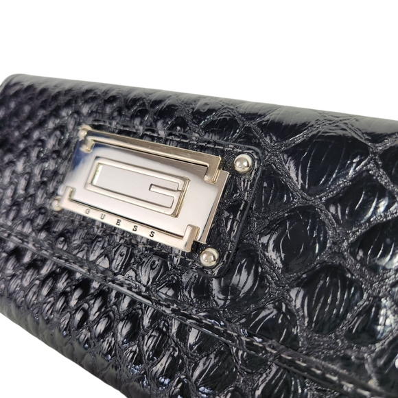Guess Black Textured Women's Wallet NWOT - Picture 2 of 12